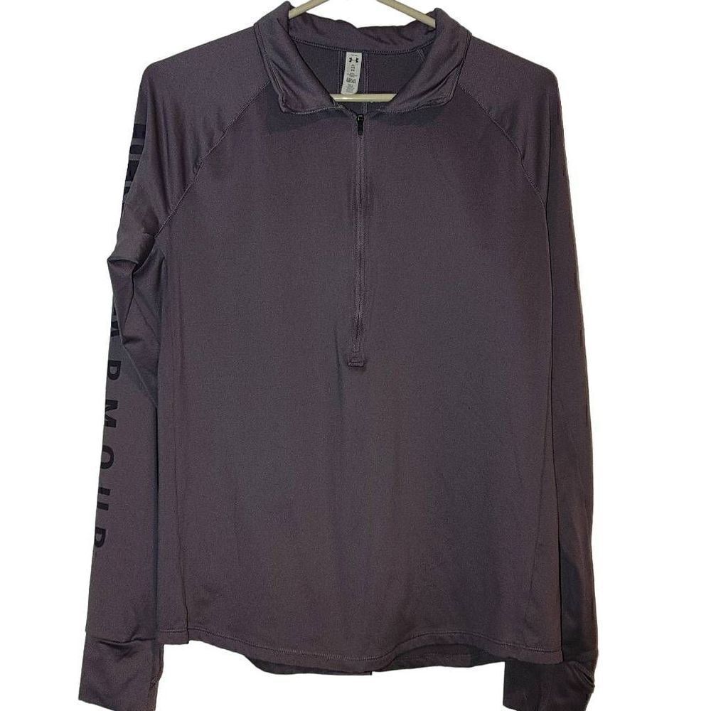 Under Armour Ladies XL Activewear Pullover In Heather Gray /purple